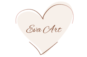 Aceasta poza descrie sigla afacerii handmade cu lut polimeric eva art - Atelier de cadouri personalizate si obiecte de colecție lucrate in serii mici sau in unic exemplar