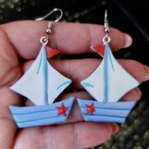 cercei barcuta din fimo lucrati handmade