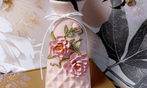 vaze decorate handmade cu decoratii din fimo
