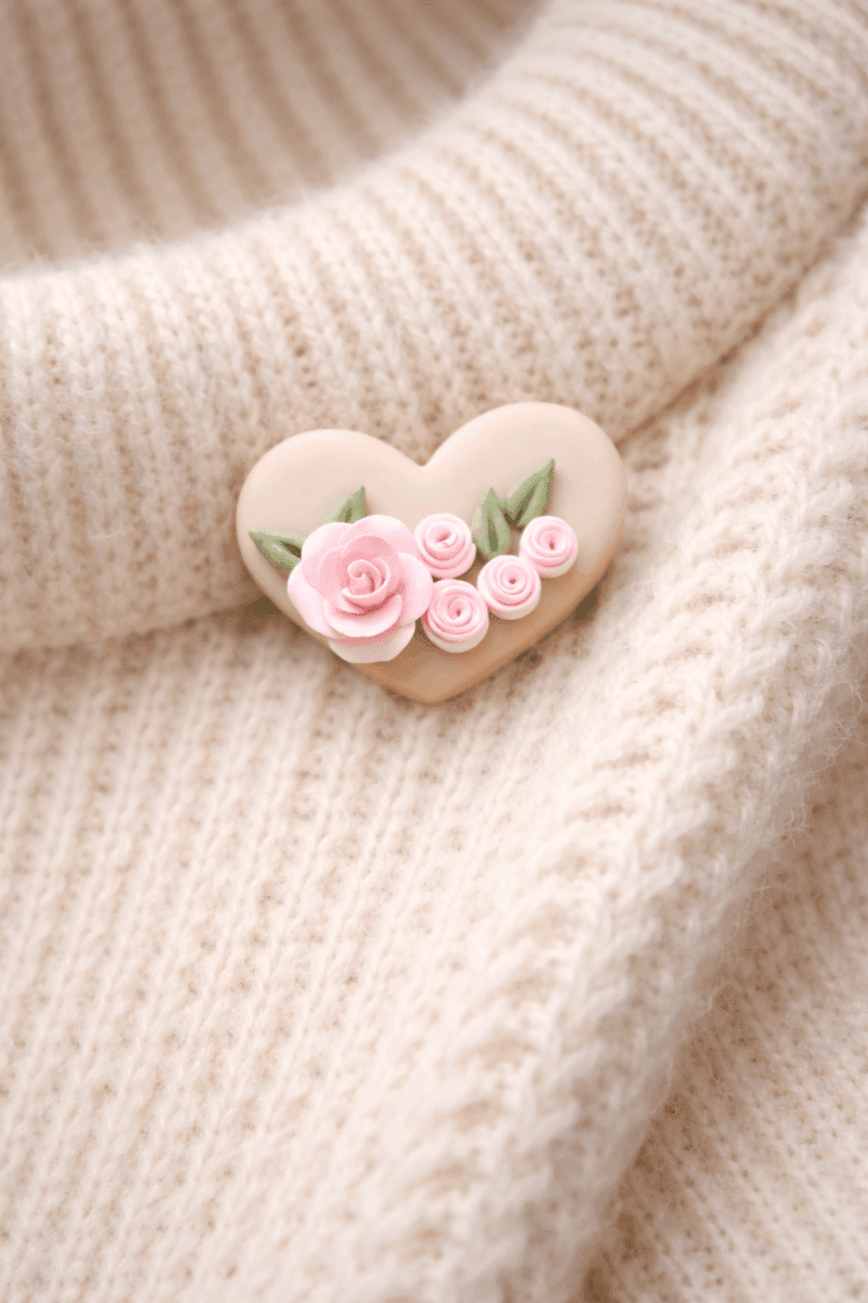brosa-inima-bej-cu-trandafiri-roz-handmade-lut-polimeric-martisor-eva-art-pe-pulover-crem