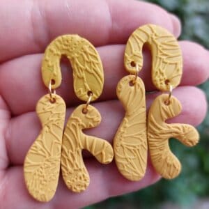 cercei handmade stil office deosebiti galben evamia handmade