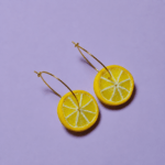 Cercei Handmade cu Felii de Lămâie
