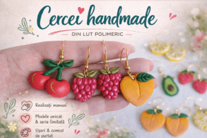 cercei handmade deosebiti cu fructe