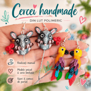 cercei handmade deosebiti jungle animale exotice, pasari
