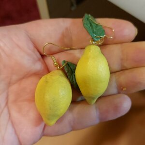Cercei Handmade cu Lămâi și Frunze