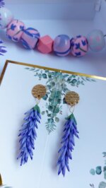 cercei cu flri de lavanda
