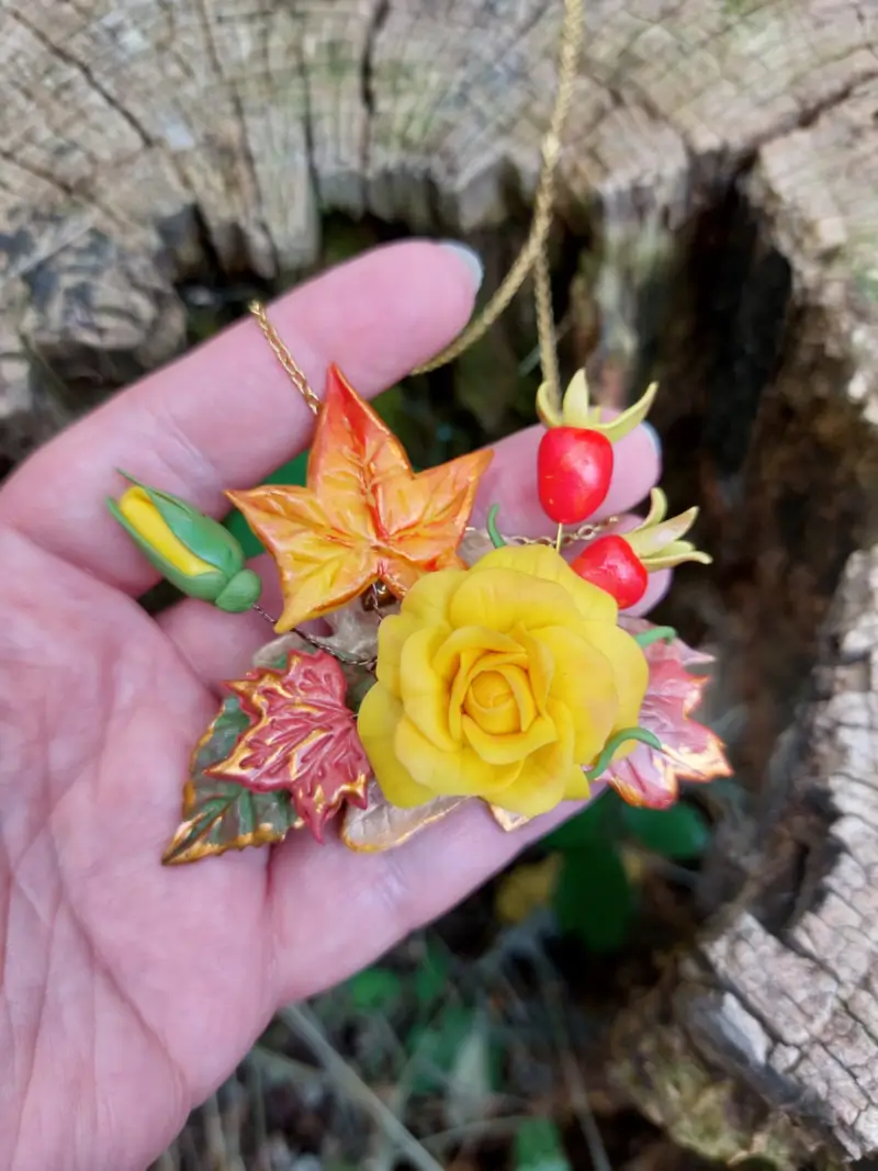 colier handmade de toamna