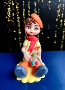 figurina pentru tort de un an pictorita
