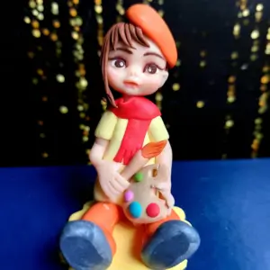 figurina pentru tort de un an pictorita
