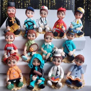 figurine cu meserii pentru tavita de mot 1 an baiat