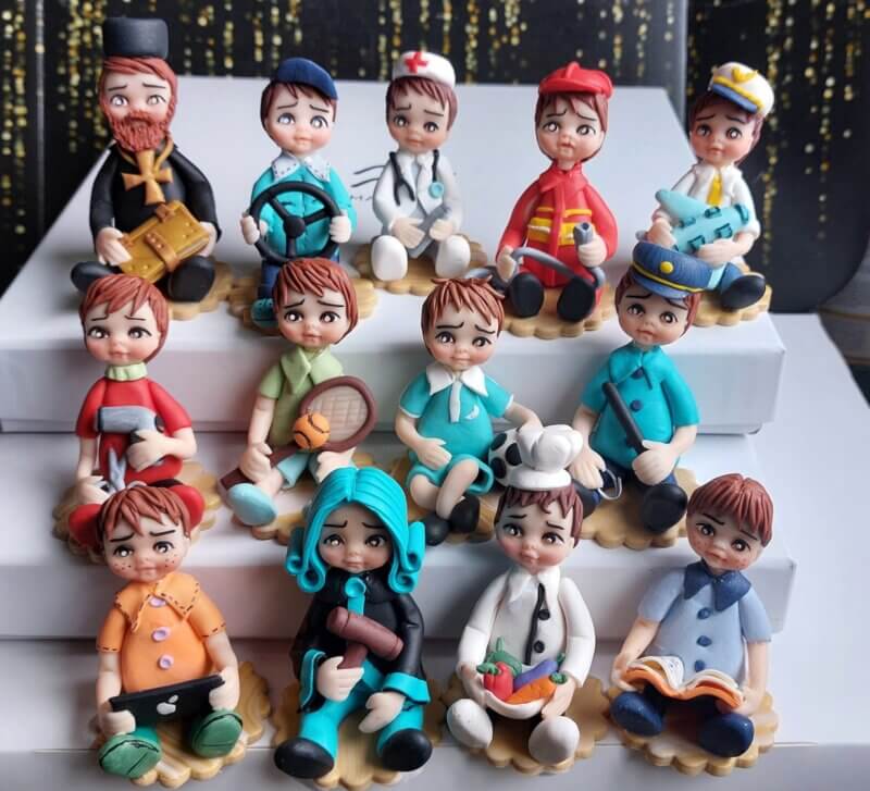 figurine cu meserii pentru tavita de mot 1 an baiat
