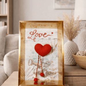 tablou-love-cu-inima-rosie-handmade-decor-eva-art